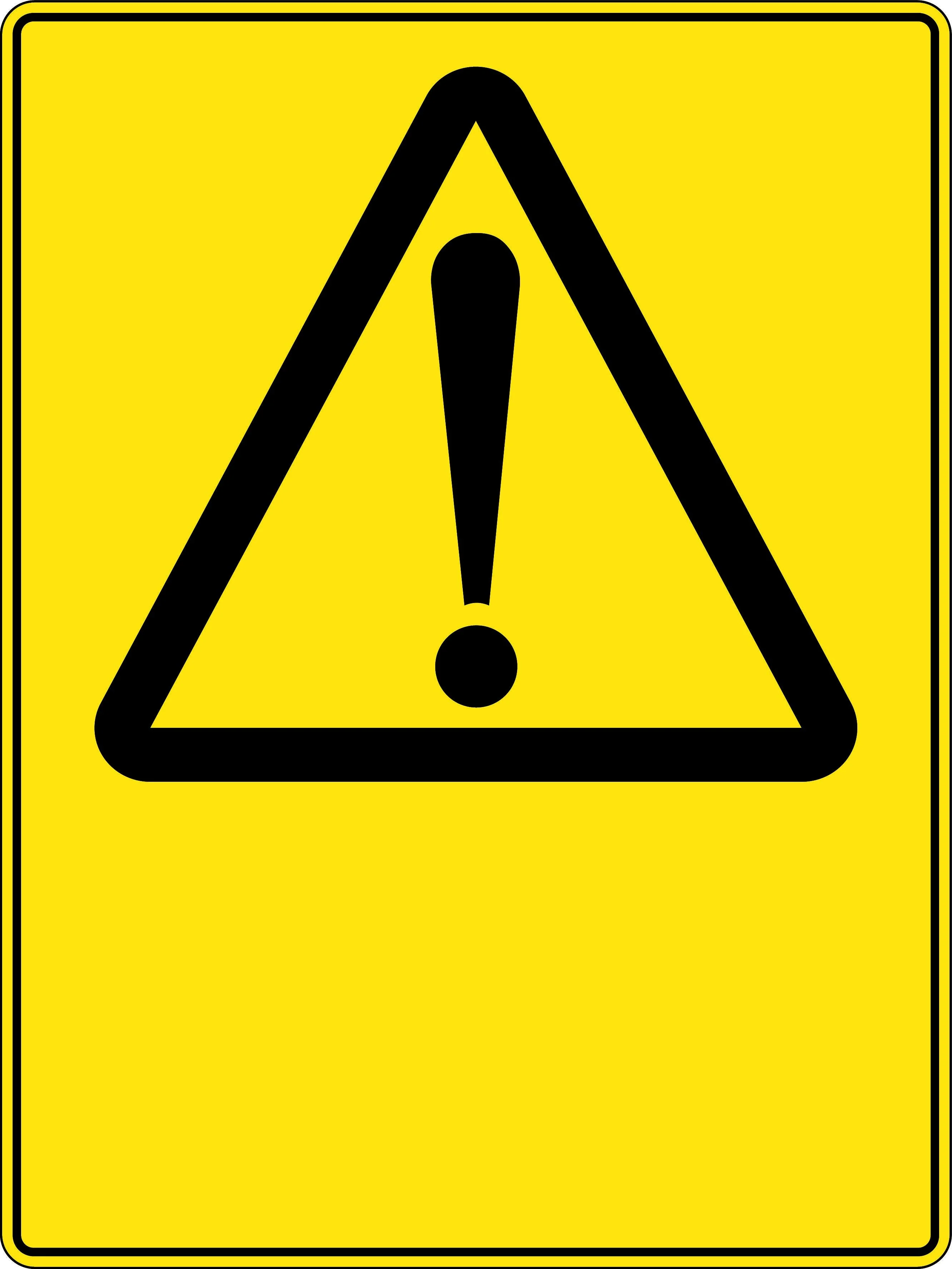 Caution Sign 'Blank'