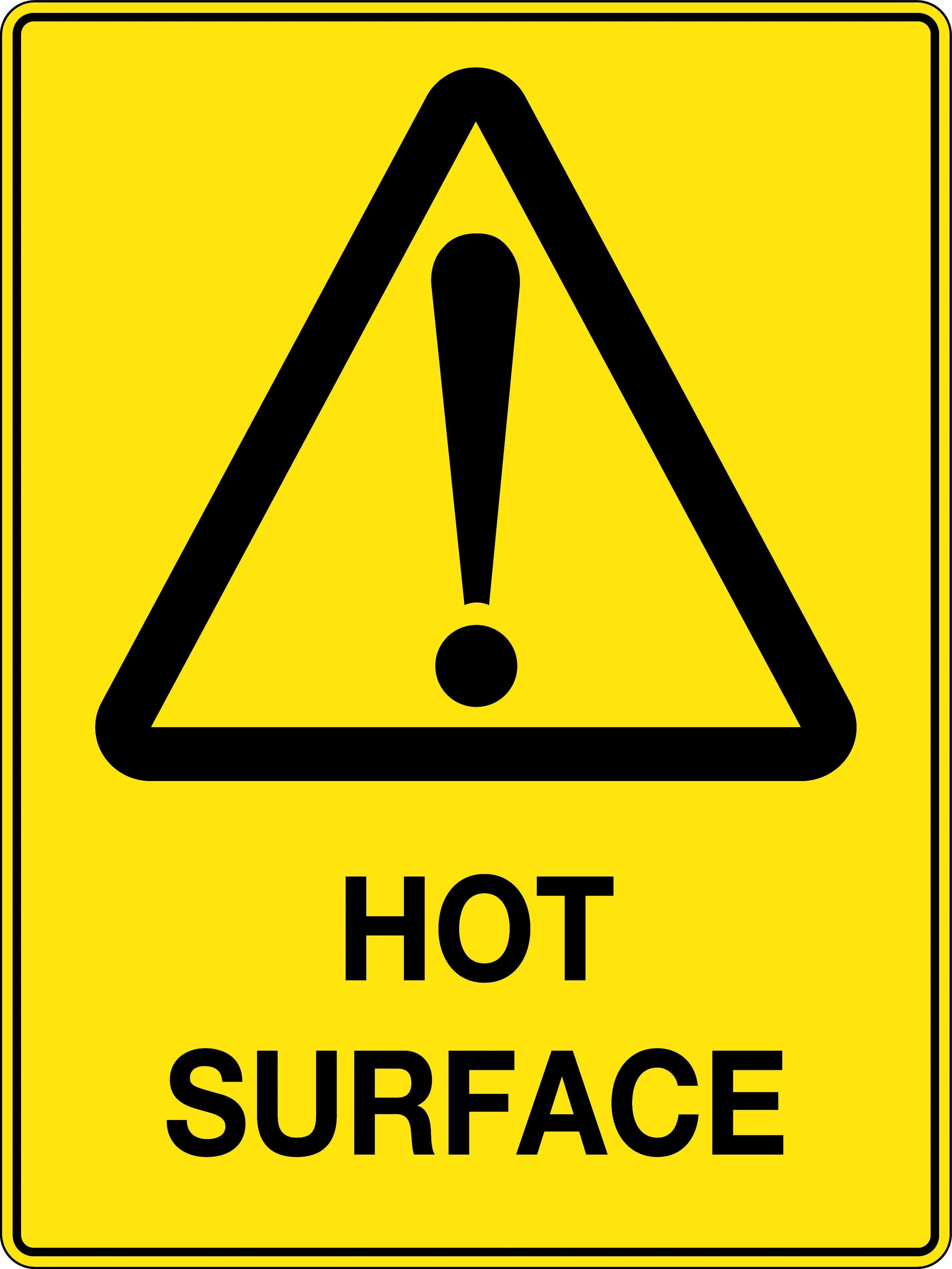 Caution Sign 'Hot Surface'