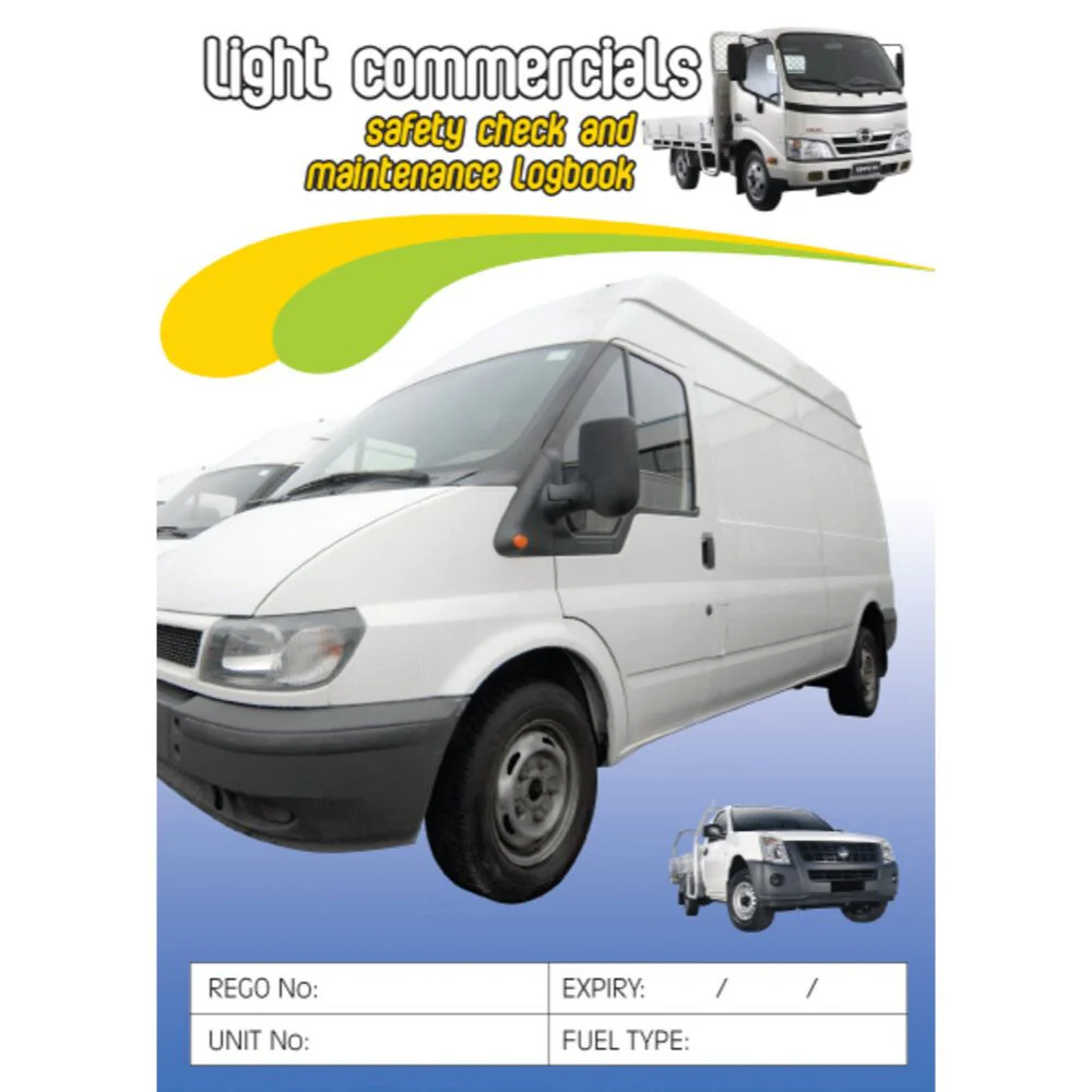 Light Commercial Vehicle Pre Start Safety & Maintenance Check Logbook