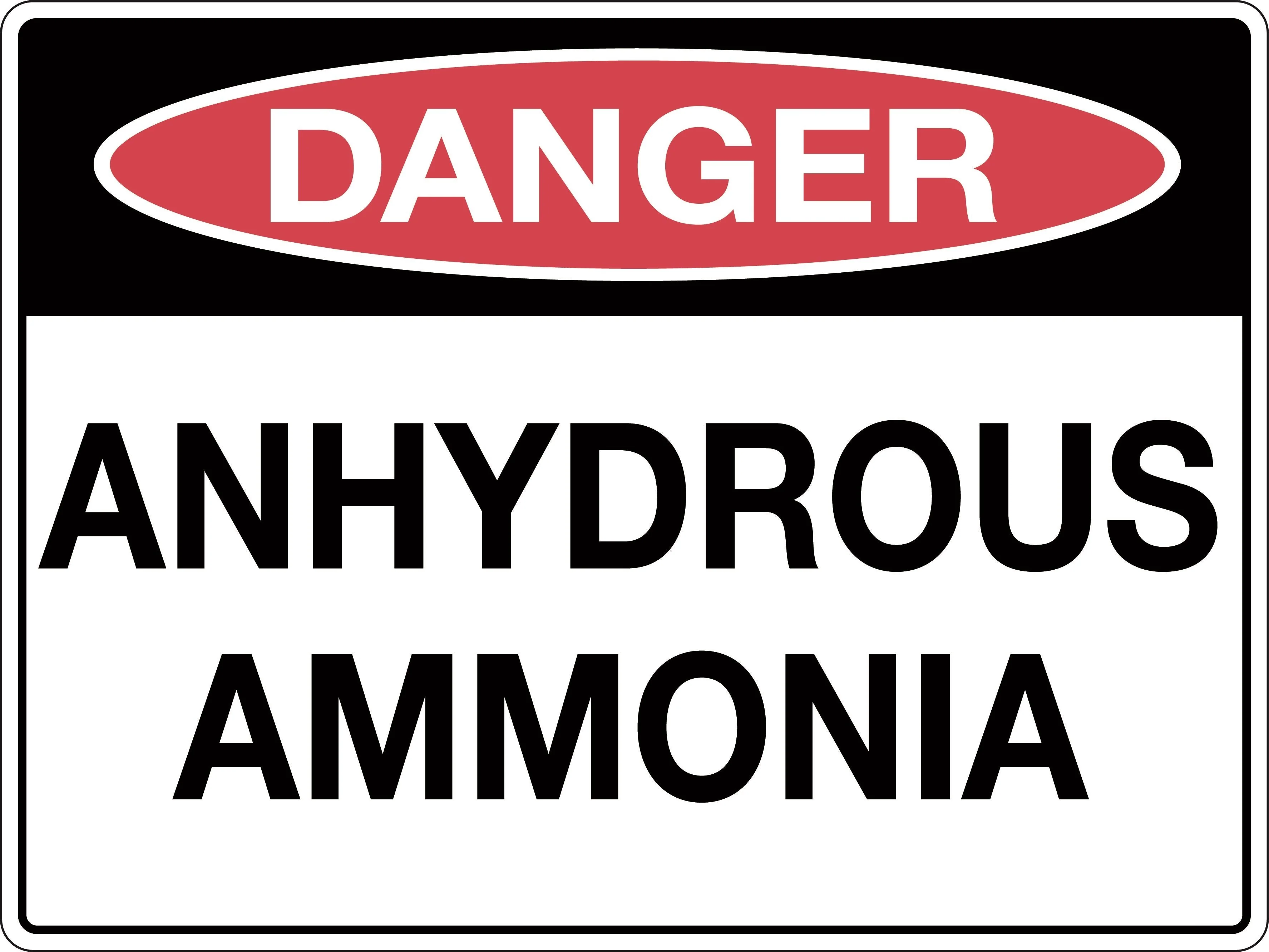 Danger Sign 'Anhydrous Ammonia'