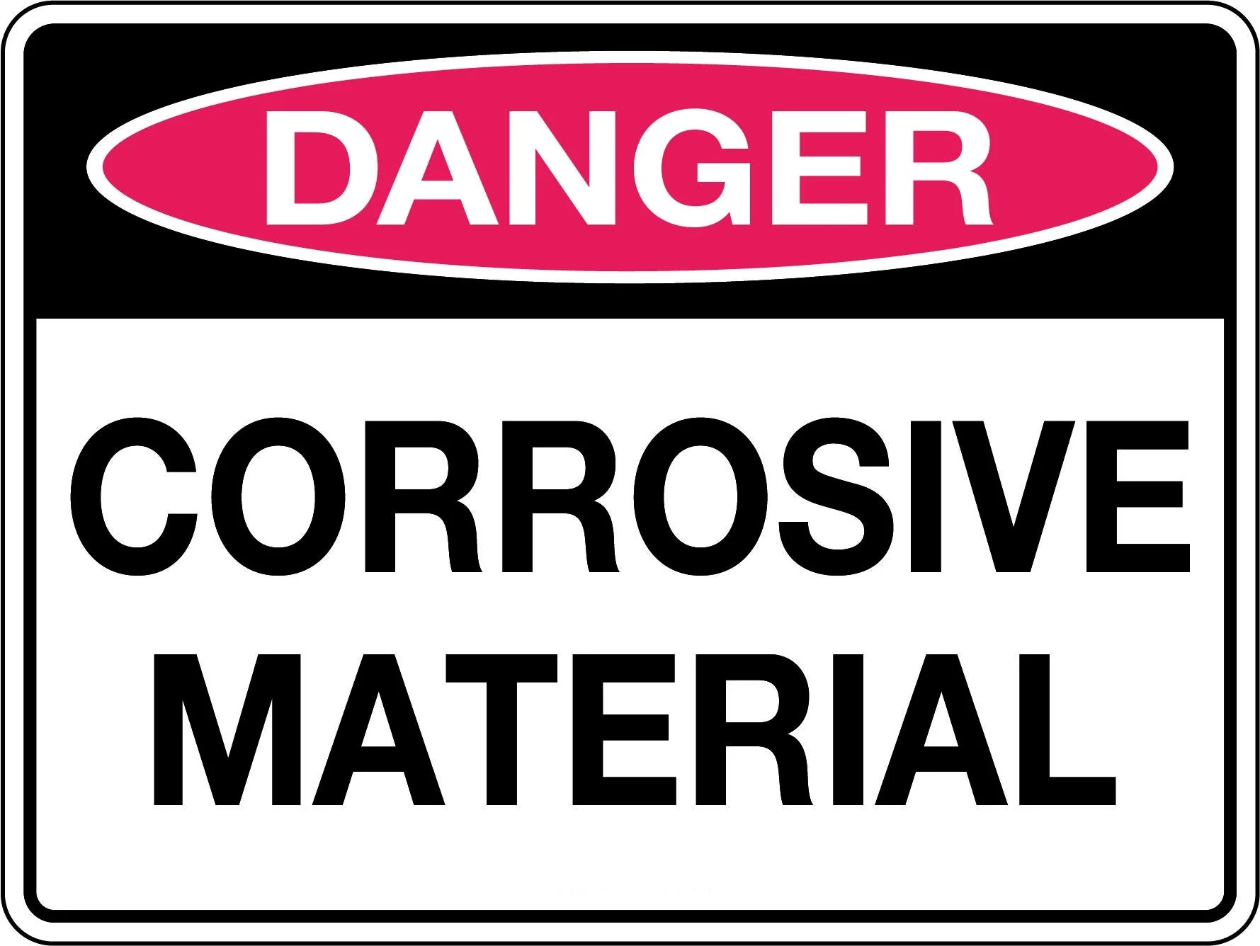 Danger Sign 'Corrosive Material'