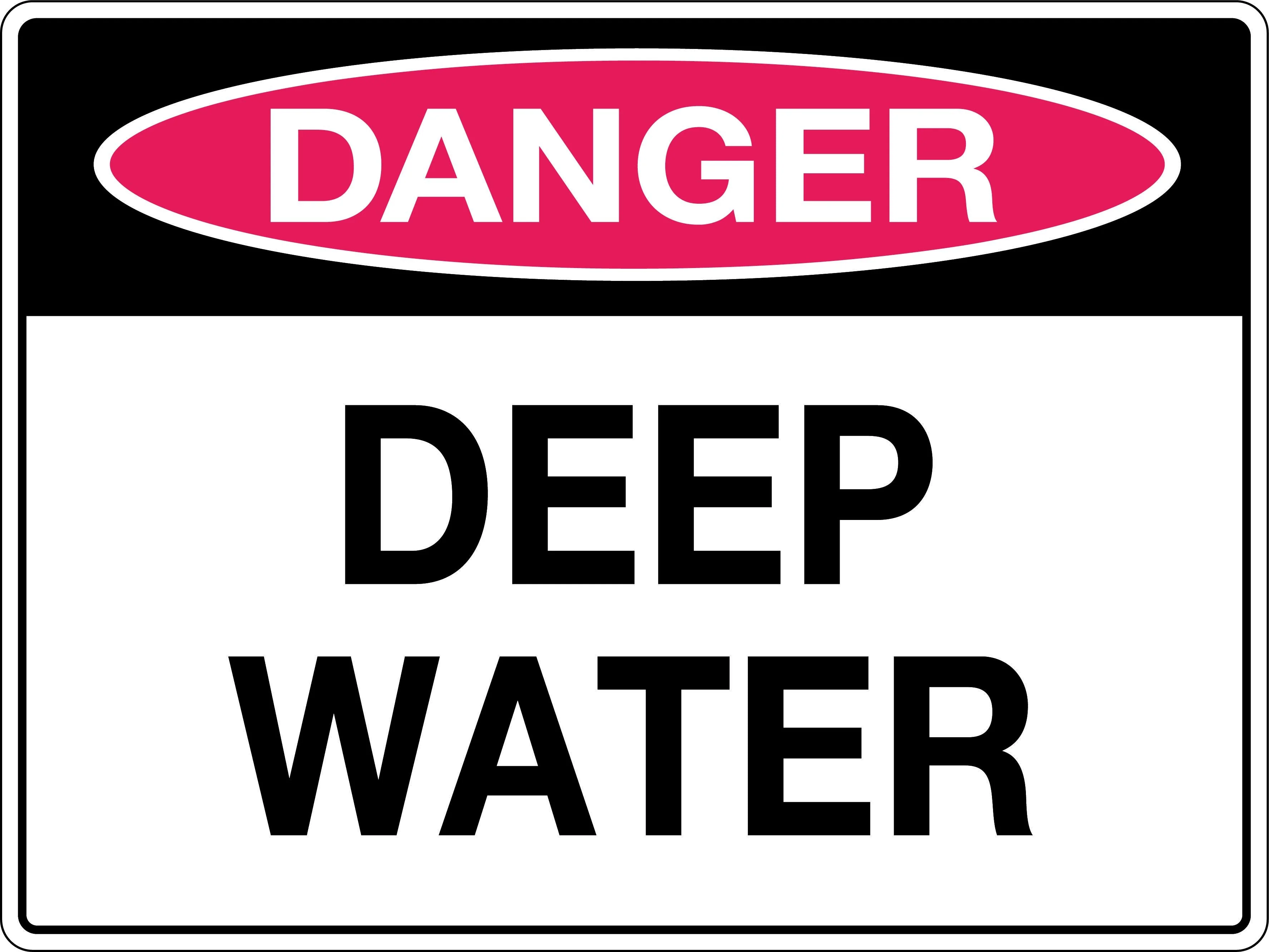Danger Sign 'Deep Water'