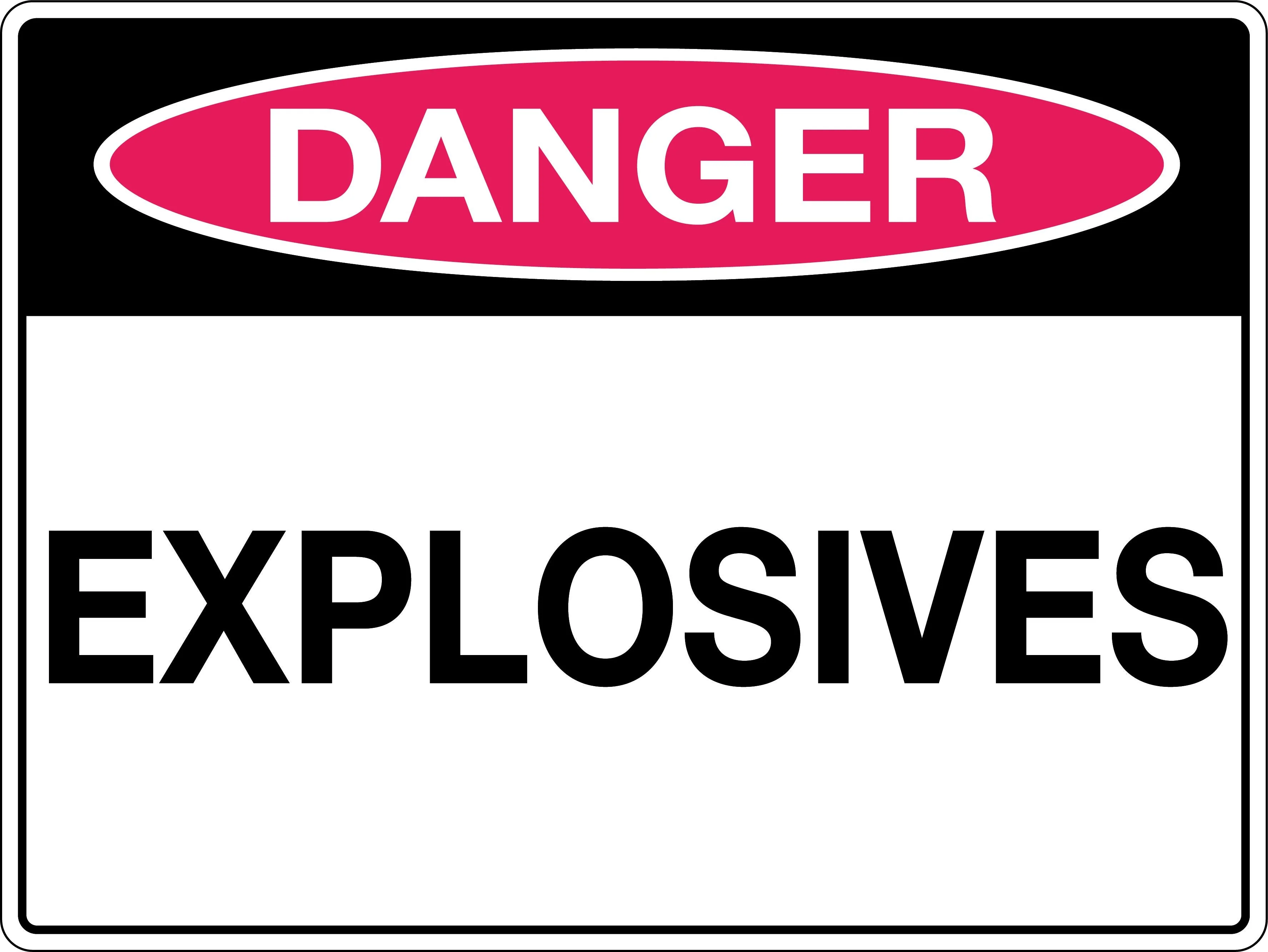 Danger Sign 'Explosives'