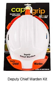 Warden Hard Hat - Deputy Chief Warden with Hard Hat Holder