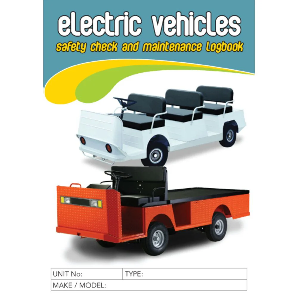 Electric Vehicle Pre Start Safety Check & Maintenance Logbook