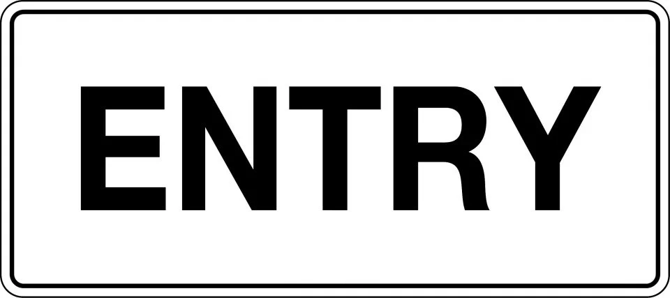 Entry Sign