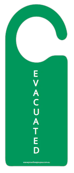 'Evacuated' Door Knob Hangers