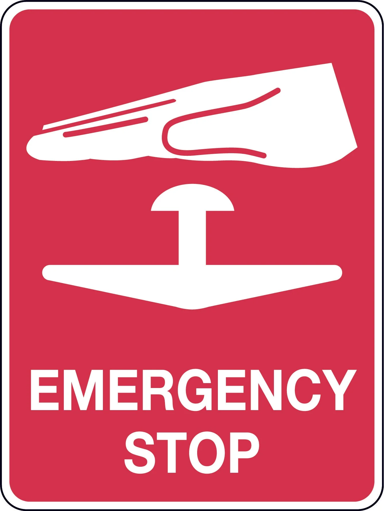 Fire Signs 'Emergency Stop With Picto'