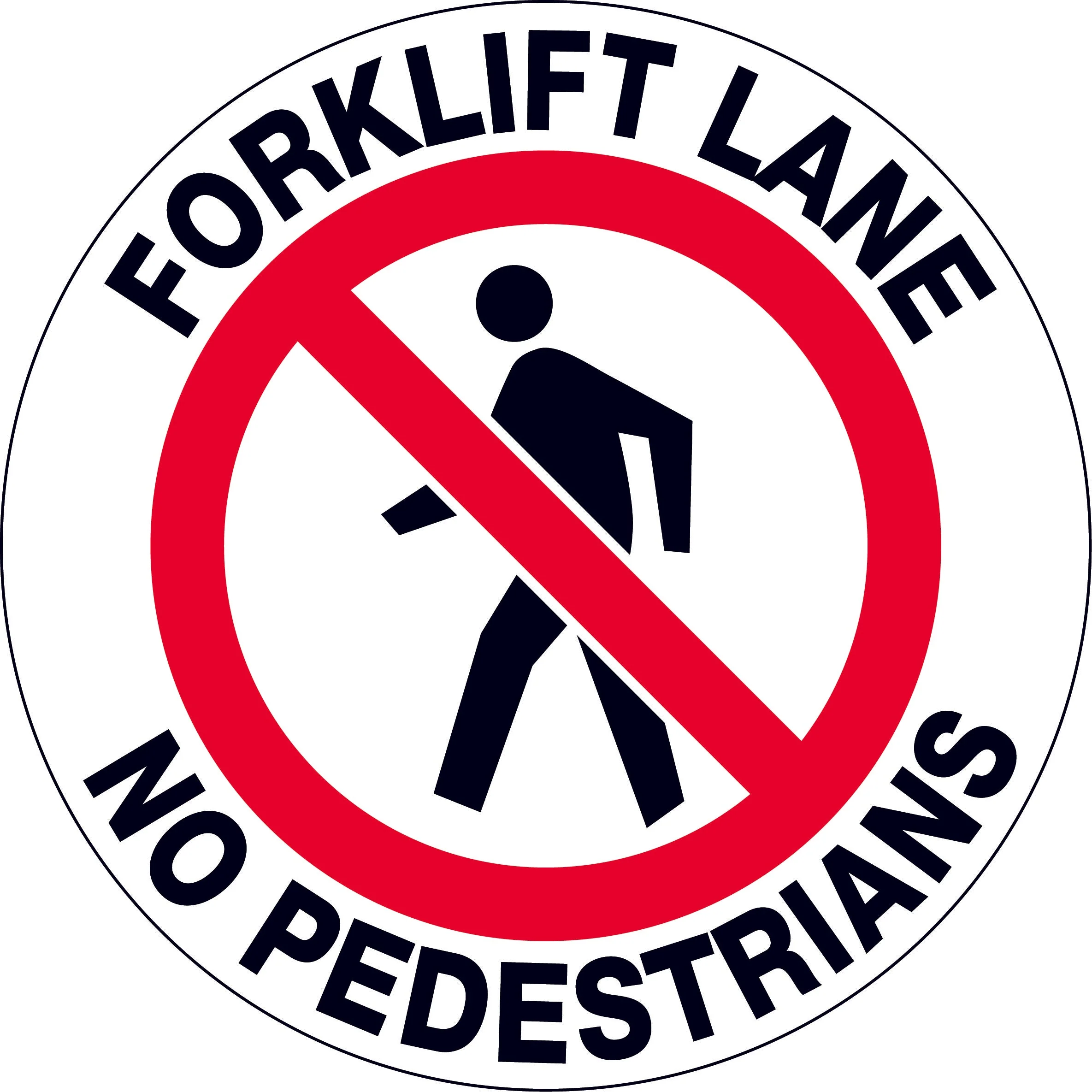 Floor Graphics, Forklift Lane No Pedestrians