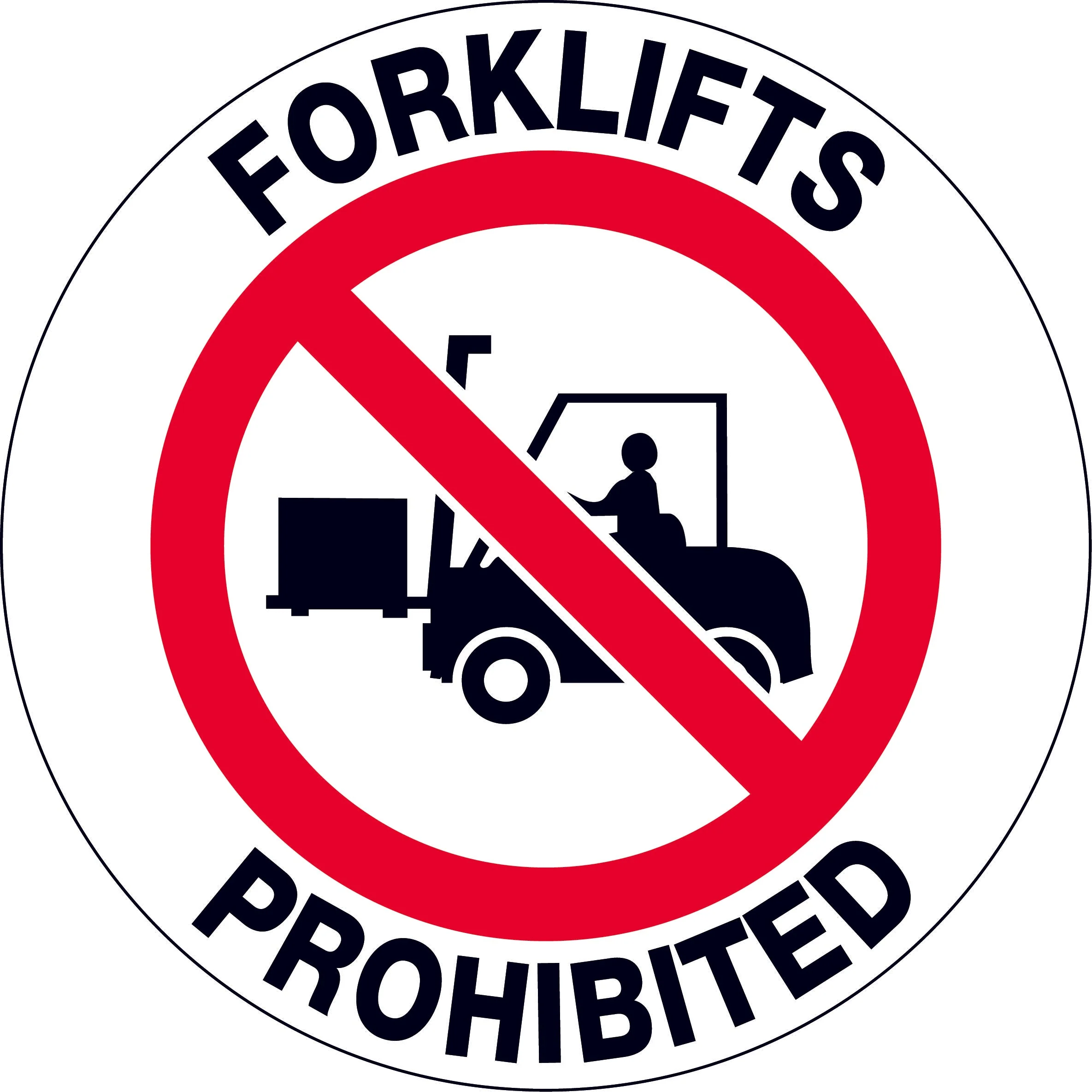 Floor Graphics, Forklifts Prohibited