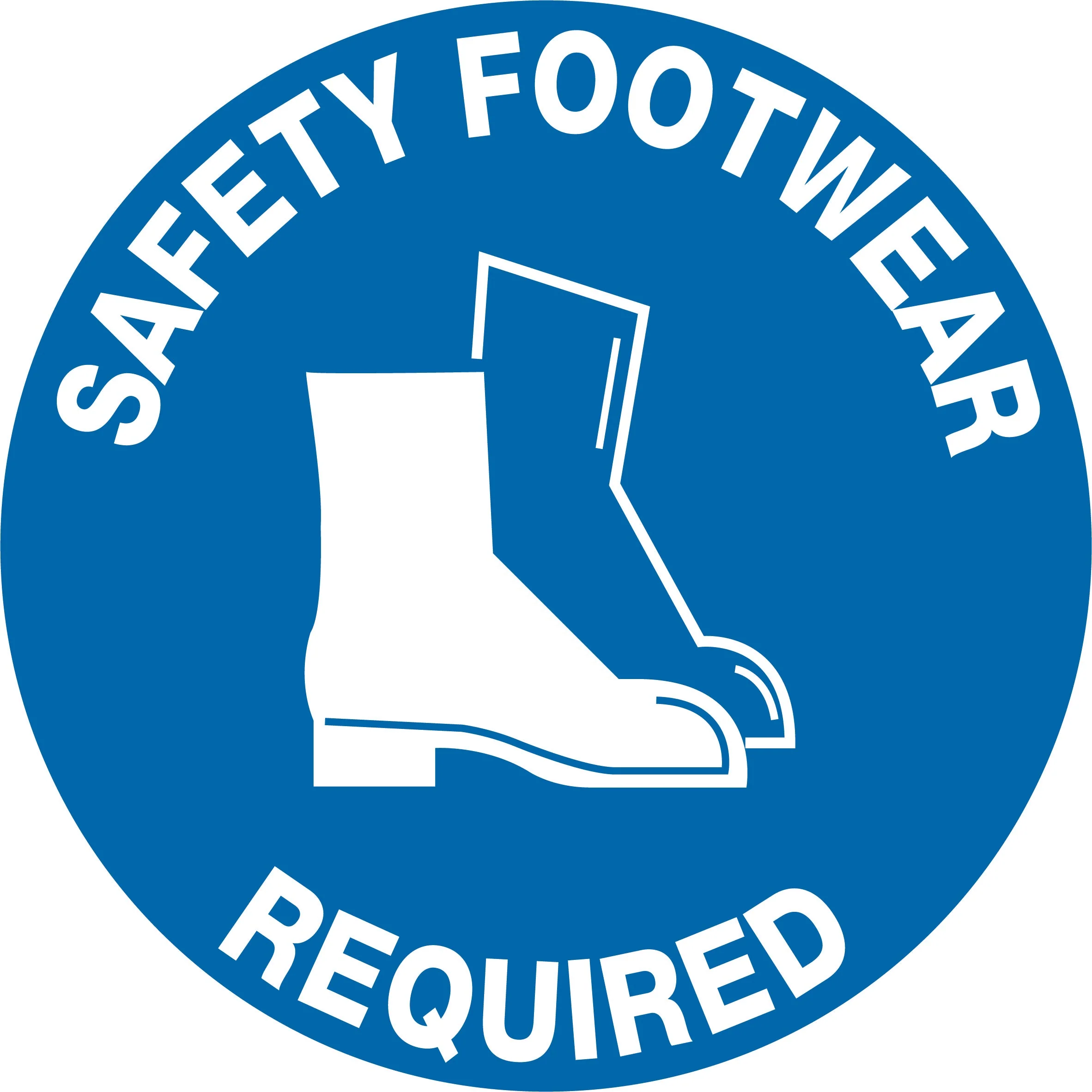 Floor Graphics, Safety Footwear Required