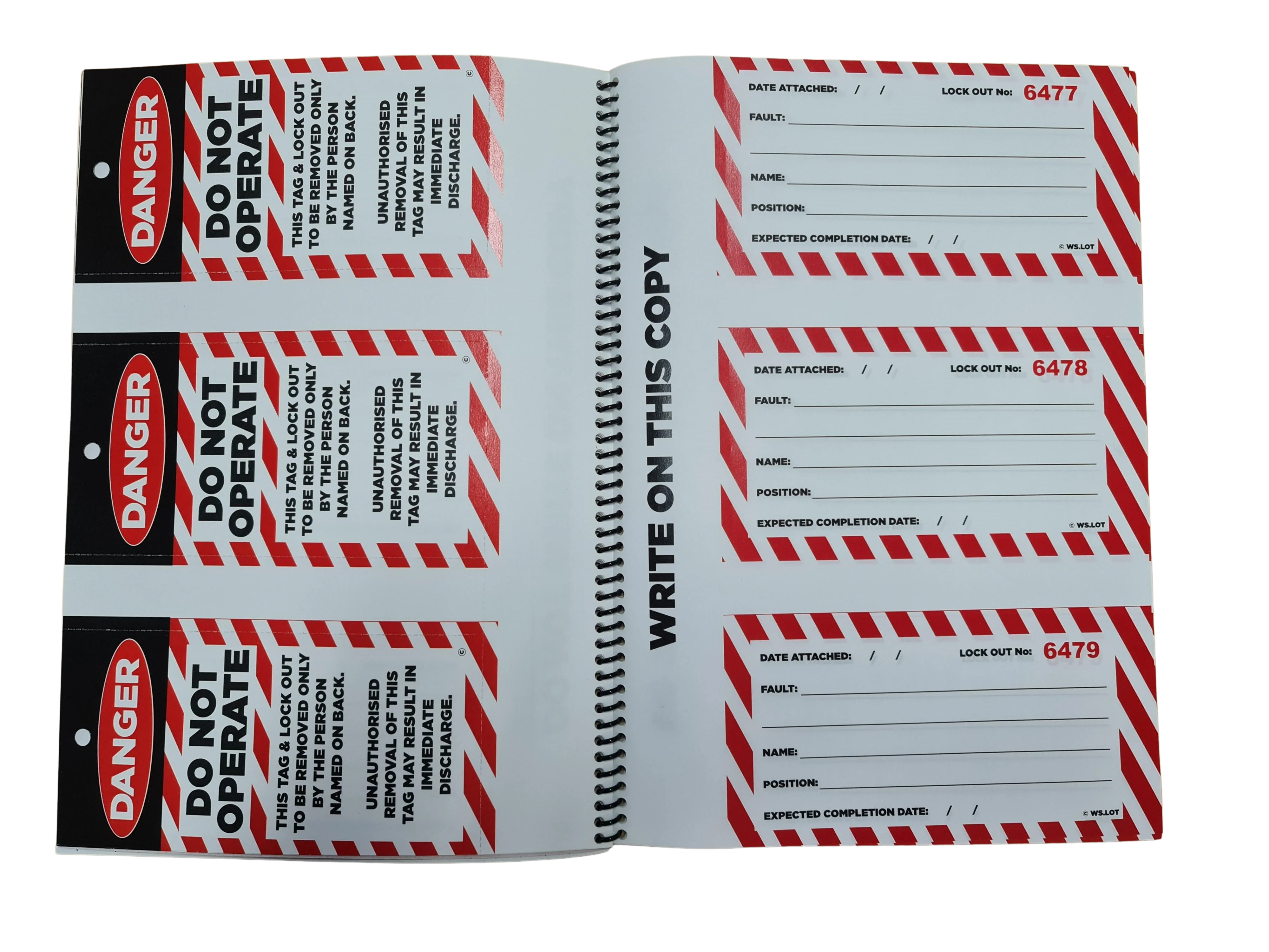 Lock Out / Tag Out / Isolation Register Book - Image 2