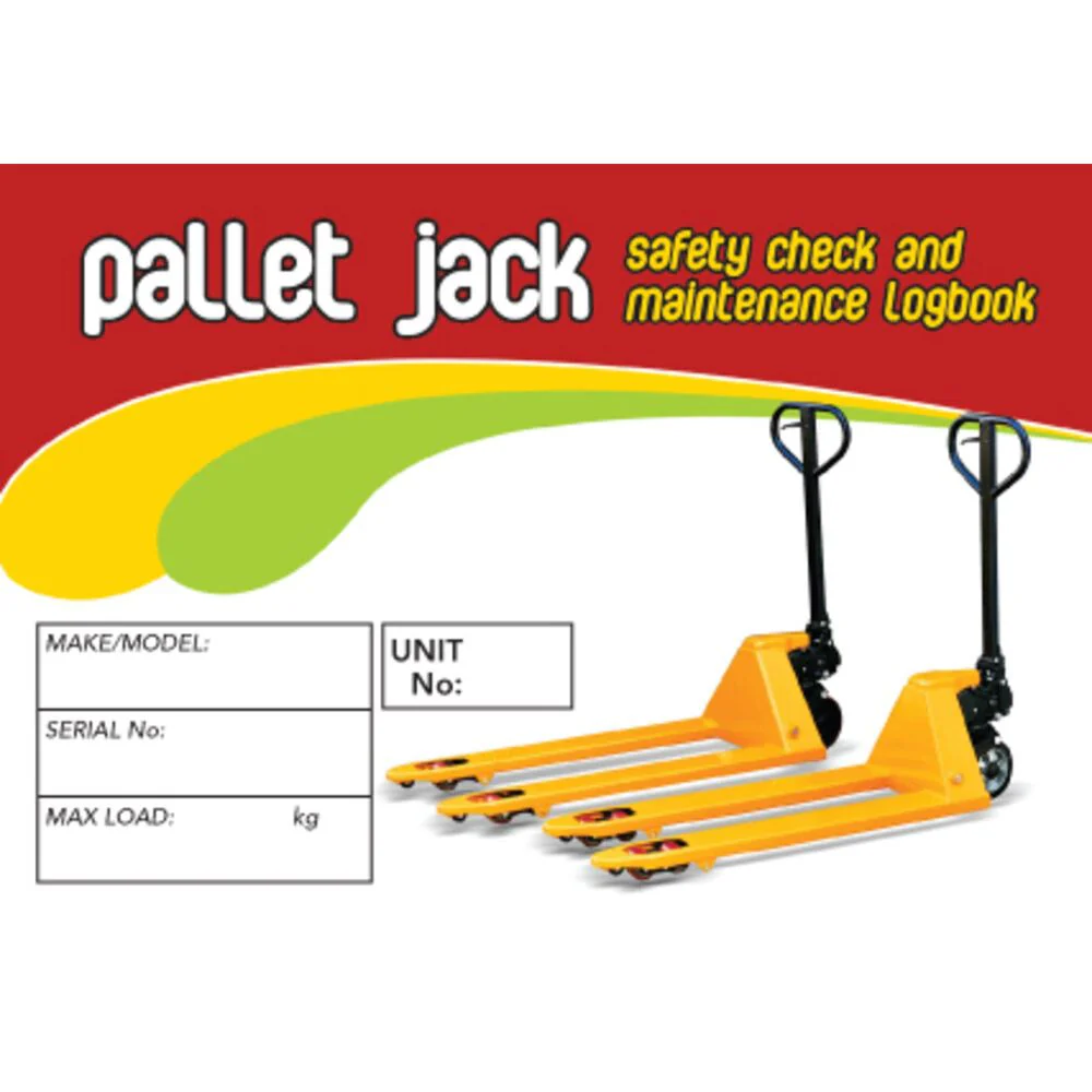 Pallet Jack Safety Pre Start Checklist and Maintenance Logbook