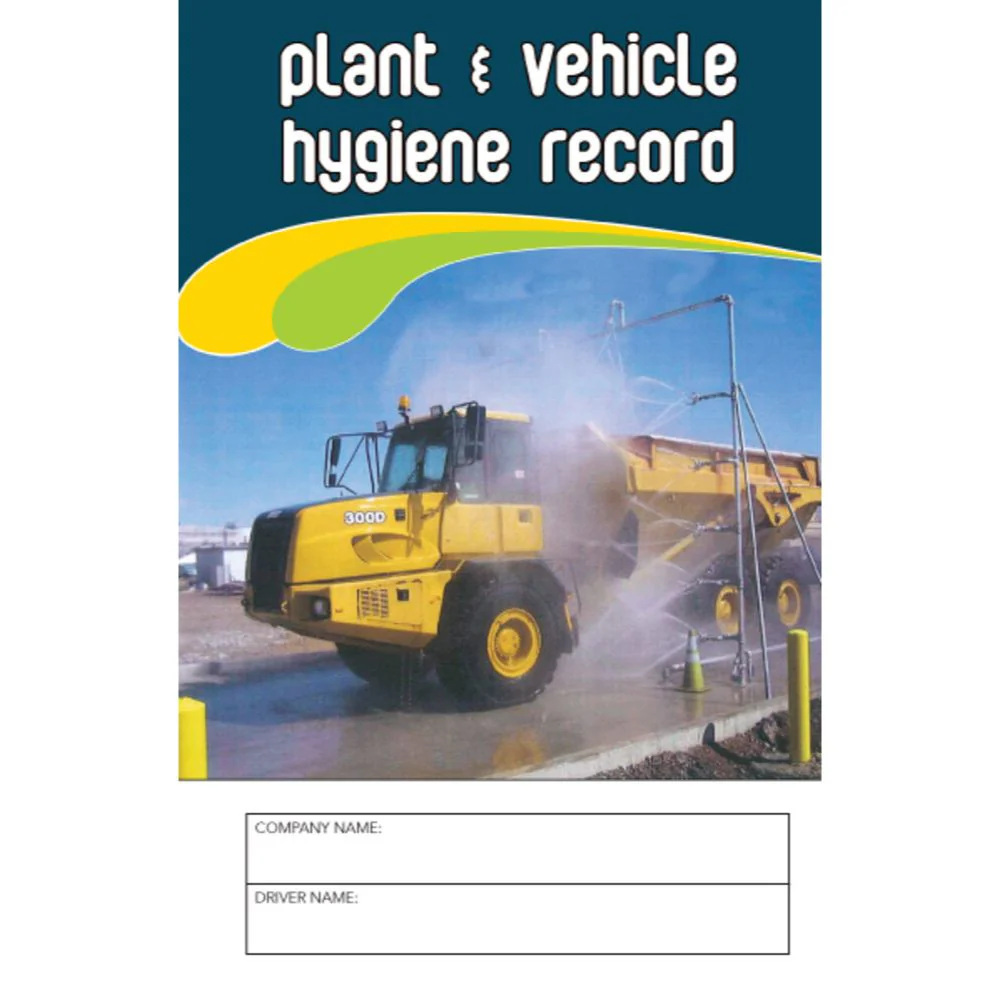 Plant And Vehicle Hygiene 'Duplicate' Record Logbook