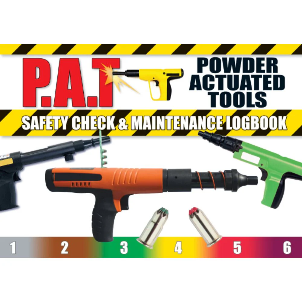 Powder Actuated Tools Safety Pre Start Checklist and Maintenance Logbook