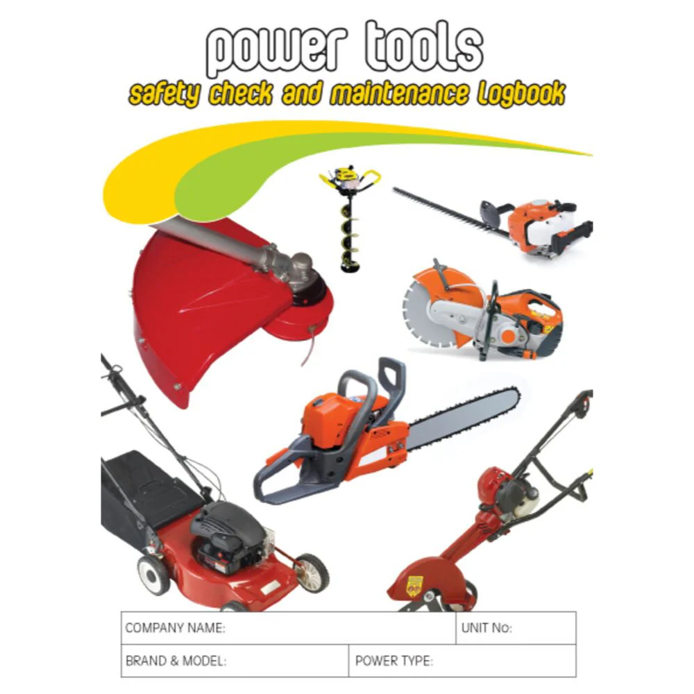 Power Tools Pre Start Safety Check Logbook