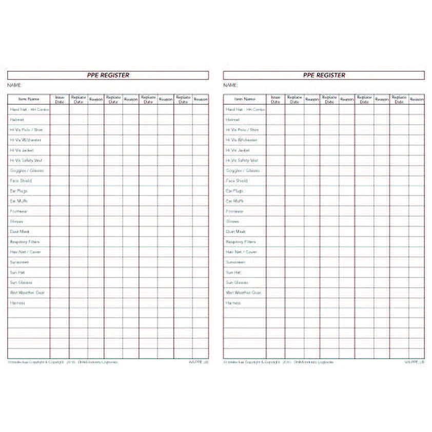 PPE Register and Usage Log Book - Image 3