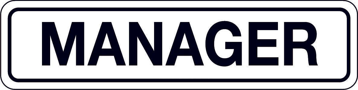 Sign 'Manager'
