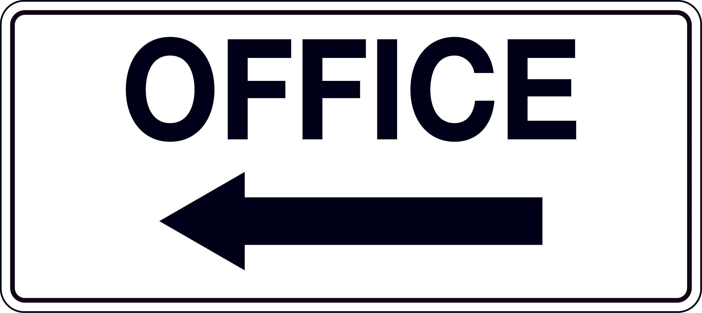 Sign 'Office (Left Arrow)'