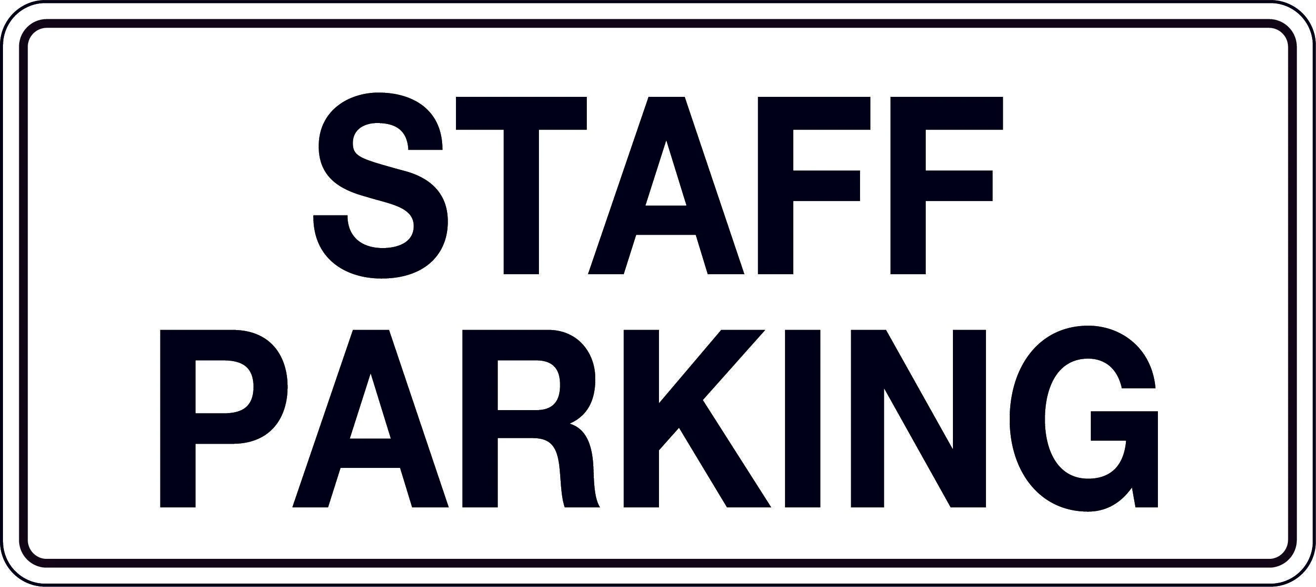 Sign 'Staff Parking'