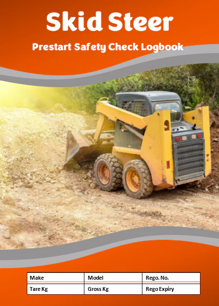 Skid Steer Pre Start and Maintenance Checklist Logbook