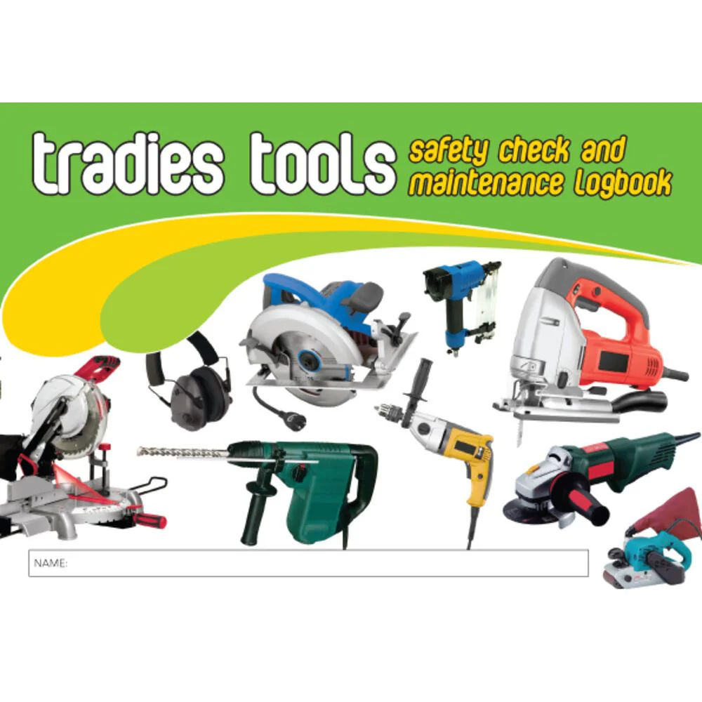 Tradies Tools Pre Start Safety and Maintenance Checklist Logbook