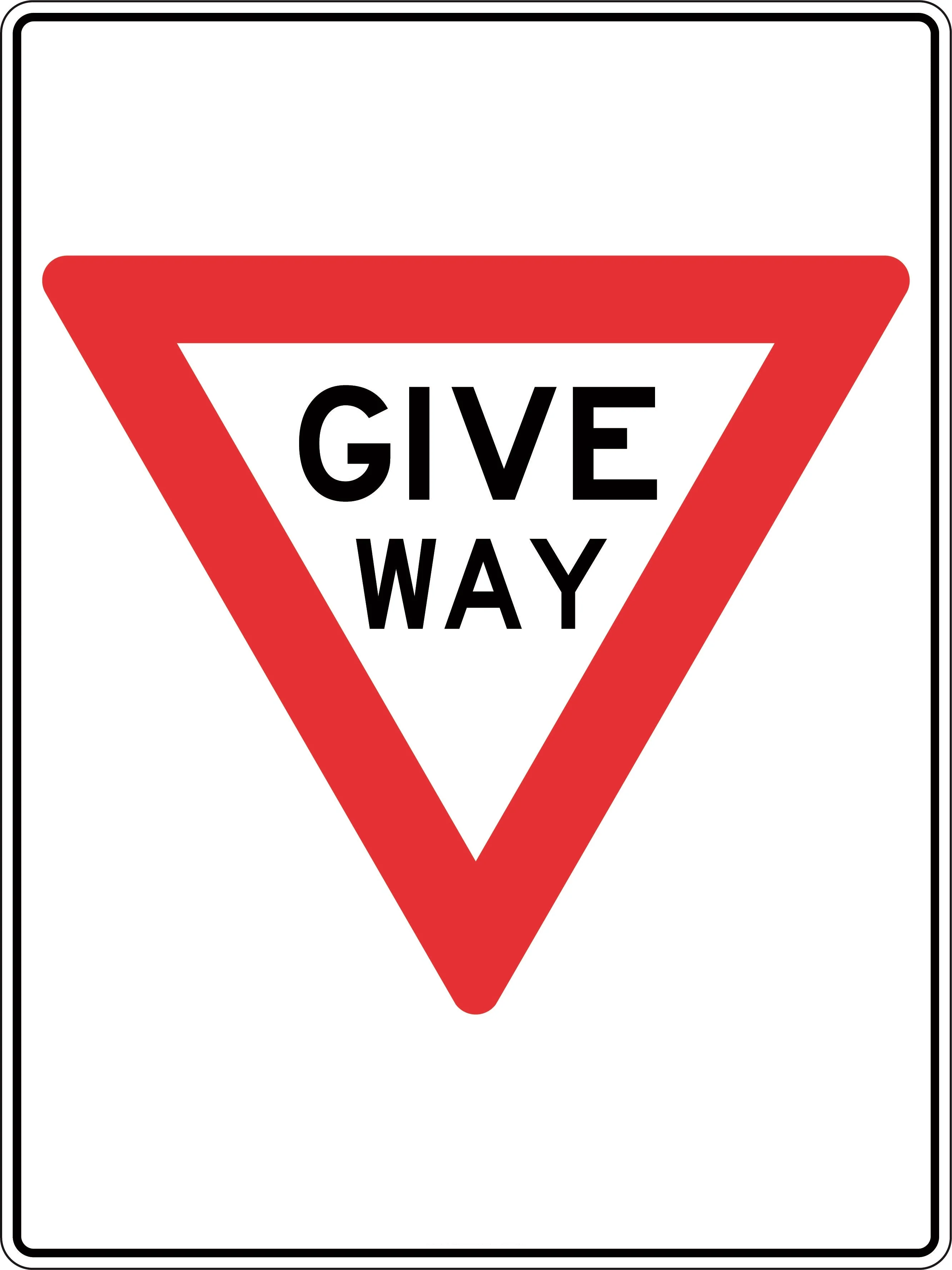 Traffic Sign 'Give Way Triangle'