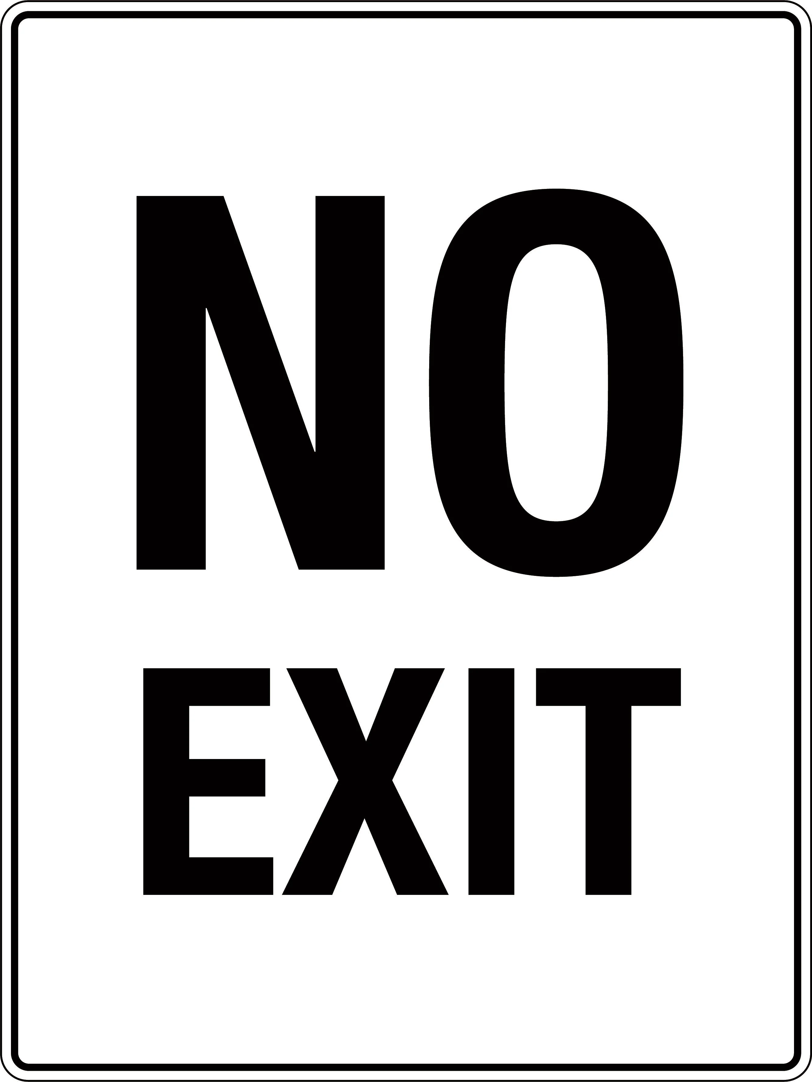 Traffic Sign 'No Exit'