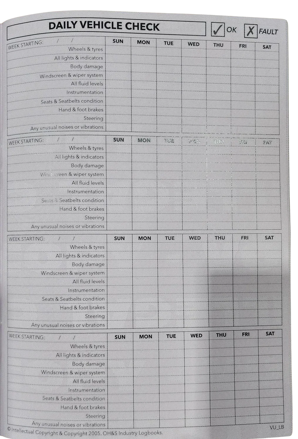Vehicle Safety Check and Usage Logbook - Image 2
