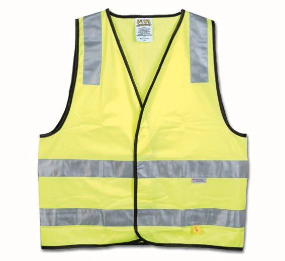 Vest, Hi-Vis With Reflective Stripes - Yellow