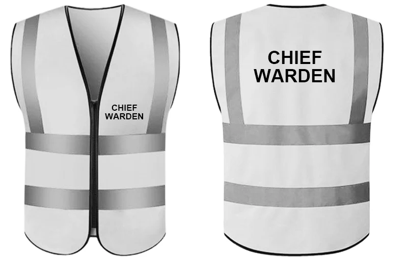 Warden Vest - White Chief Warden