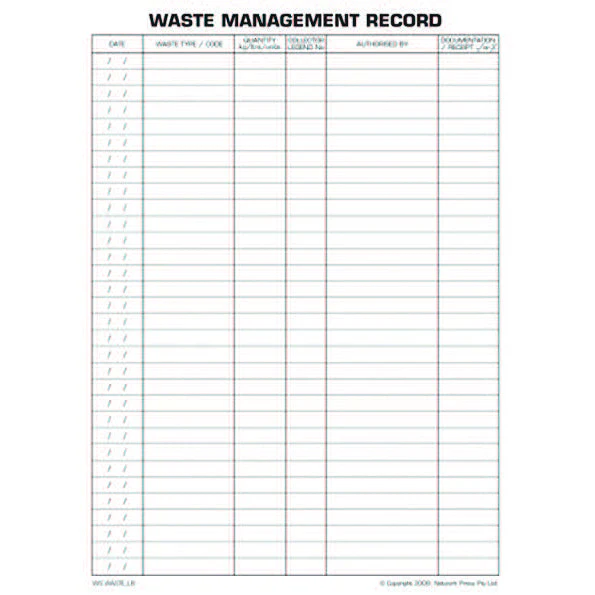 Waste Management Record Book - Image 3