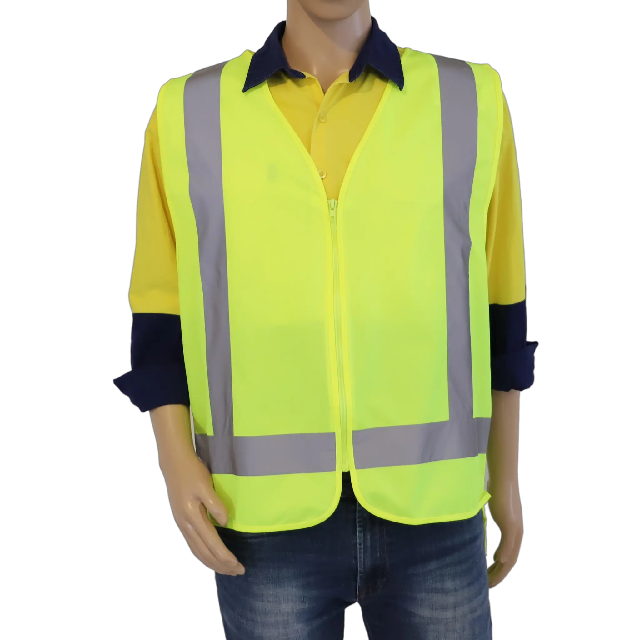 Zip Up Warden Vest - Yellow Area Warden - Image 2